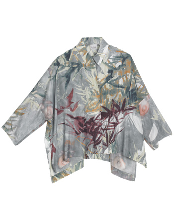 Watercolour Print Oversized Shirt