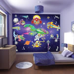 Alien Adventure Mural Wall Stickers