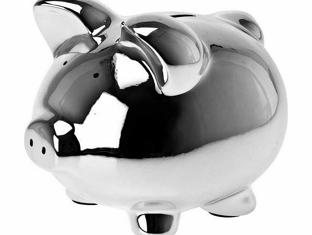 WANTED Piggy bank - chrome-coated ceramic