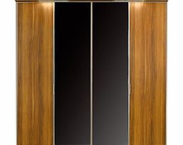 Wardrobe Berkeley Black 4 Door Hinged Wardrobe