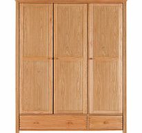 Wardrobe Oklahoma 3 Door Wardrobe with Drawers - Oak