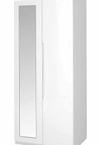 Wardrobe Turin Double Wardrobe With Mirror - White