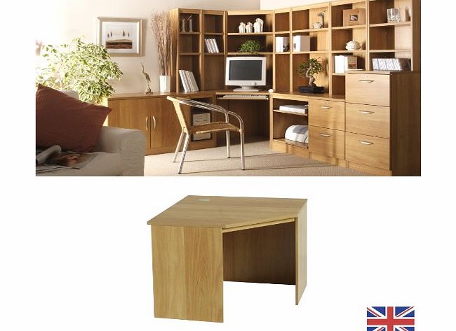 Home Office Furniture - Corner Desk - Warm Oak - Cable Port - Wood Effect... WE ALSO MAKE: computer workstation trolley bookcase shelf book shelves shelving accessories IDEAL FOR: setting up starting 