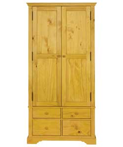 Warwick 2 Door 4 Drawer Wardrobe - Pine