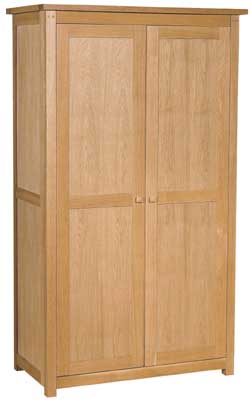 warwick OAK WARDROBE DOUBLE FULL HANGING