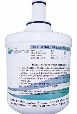 Water Filter Man Ltd Samsung fridge Compatible water filter, can replace DA29-00003F, HAFIN2 EXP, DA97-06317A, WSS-1