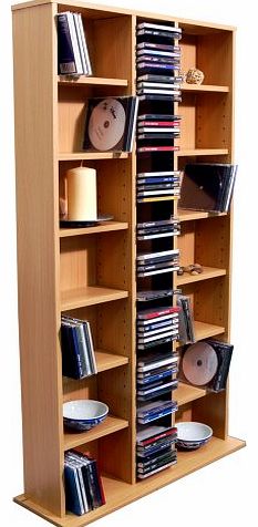 ST LAURENCE - CD DVD Blu-ray Media Storage Shelves - Beech