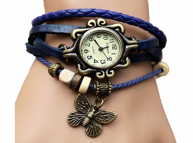 WAWO Fashion Accessories Trial Order New Quartz Fashion Weave Wrap Around Leather Bracelet Lady Woman Wri