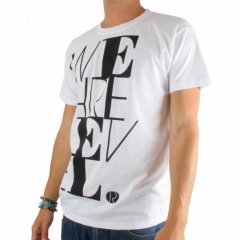 Mens We Are Level Avant Bodoni Tee White