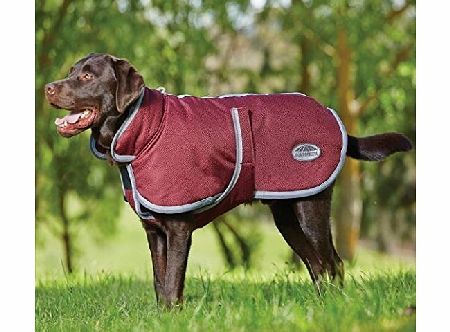 Weatherbeeta Parka 1200D 220g With Belly Flap Dog Rug - Burg/Grey: 45cm