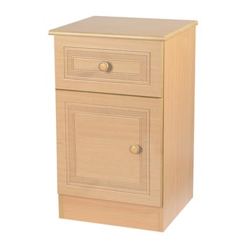 Welcome Furniture Eske 1 Drawer 1 Door Bedside Table in Beech