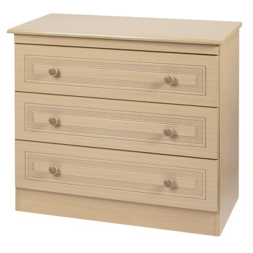 Welcome Furniture Eske 3 Drawer Chest in Light Oak