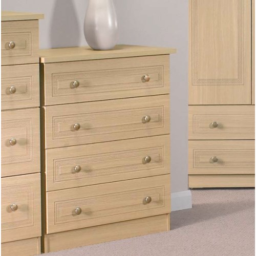 Welcome Furniture Eske 4 Drawer Chest in Light Oak