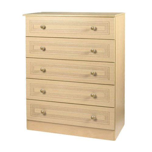 Welcome Furniture Eske 5 Drawer Chest in Light Oak