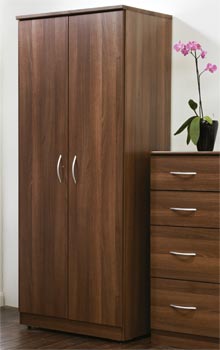 Welcome Furniture Stratford 2 Door Wardrobe in Walnut