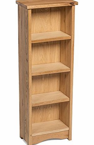 New Solid Oak Media / CD DVD Tower / Rack / Storage 4 shelves