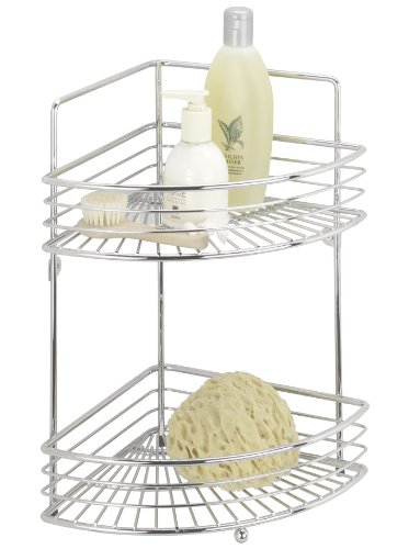 16821100 Chrome Milano Bath Corner Rack with 2 Shelves, 31.5 x 37 x 22.5 cm