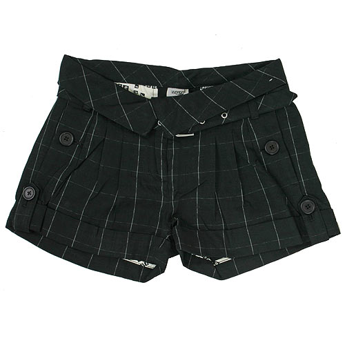 WESC Ladies WESC Brittan Check Shorts 999 Black