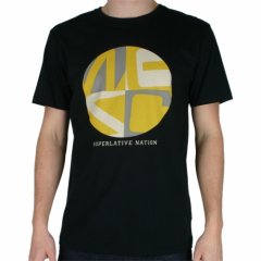 Mens Wesc Wesc Circle Flag T-shirt Black