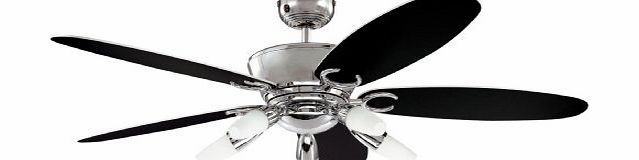 Westinghouse Ceiling Fans Westinghouse Arius 132 cm/ 52-inches Ceiling Fans, Chrome-White/ Black