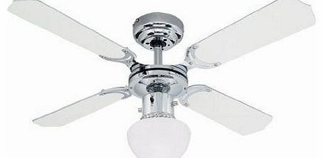 Westinghouse Ceiling Fans Westinghouse Portland Ambiance 90 cm/ 36-inches Ceiling Fans, Chrome-White/ Black