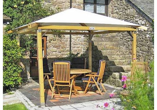 White Pavilion Gazebos: Tuscany Gazebo 3m x 3m White Pavilion Gazebos: 3m x 3m (99`` x 99``): Garden Gazebo Hot Tub Gazebo Wooden Gazebo Car Port W