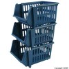 Metallic Blue 3-Tier Stacking Basket