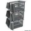 Whitefurze Silver 3-Tier Stacking Basket 18cm