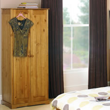 Baltic Wardrobe Antique Pine Effect 2 Door