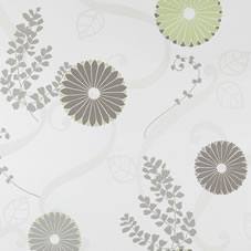 Coloroll Girona Wallpaper Chocolate Lime M0349