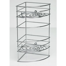 Corner Unit Swirl Chrome Plated