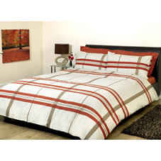 Dinara Duvet Set Orange/Cream Single