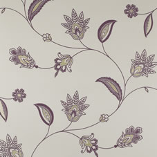 K2 Paisley Wallpaper Plum/Taupe 10073