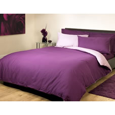 Sleep Duvet Set Reversible Aubergine/Lilac Single