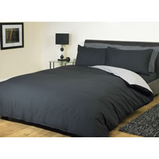 Sleep Duvet Set Reversible Grey/Black Kingsize