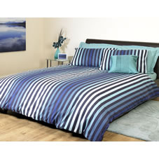 Wilkinson Plus Stripe Duvet Set Blue Double