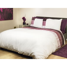 Taffeta Duvet Set Aubergine Kingsize