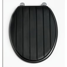 Wilko Slat Toilet Seat Black