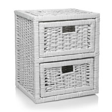 Wilko Storage Unit Willow White 2 Drawer