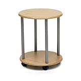 Wilko Table 2 Tier Round Natural