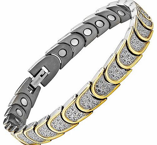 Willis Judd New Ladies Titanium Magnetic Bracelet In Black Velvet Gift Box   Free Link Removal Tool