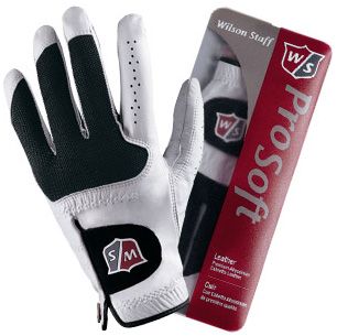 Wilson Staff PRO SOFT GOLF GLOVE BLACK / RH PLAYER / LARGE