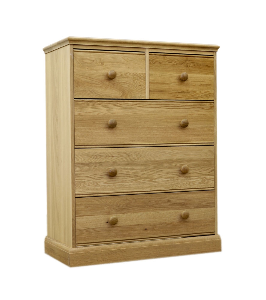 Oak 2+3 All Deep Drawer Chest