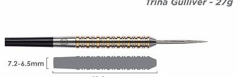 Winmau TGGG27 Winmau Trina Gulliver Golden Grips - 27G Tungsten Darts with Gold Plated Grip