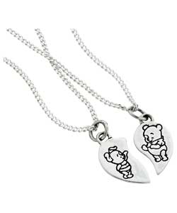 winnie the pooh Sterling Silver Split Pendant