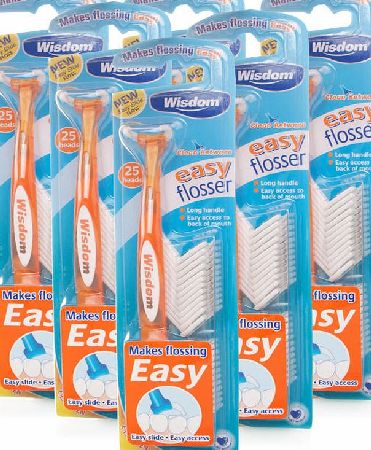 Wisdom Easy Floss Daily Flosser 6 Pack