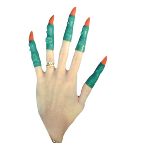 Witch Fingers, green pk 5