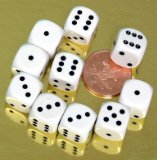 Witzigs Dice, spot-pack of 10 x 16mm. diameter.00563