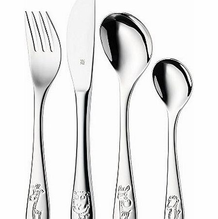 WMF 1280026040 Safari Childrens Cutlery Set of 4