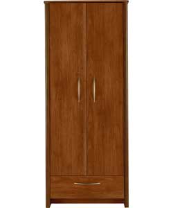 2 Door 1 Drawer Wardrobe - Walnut Effect